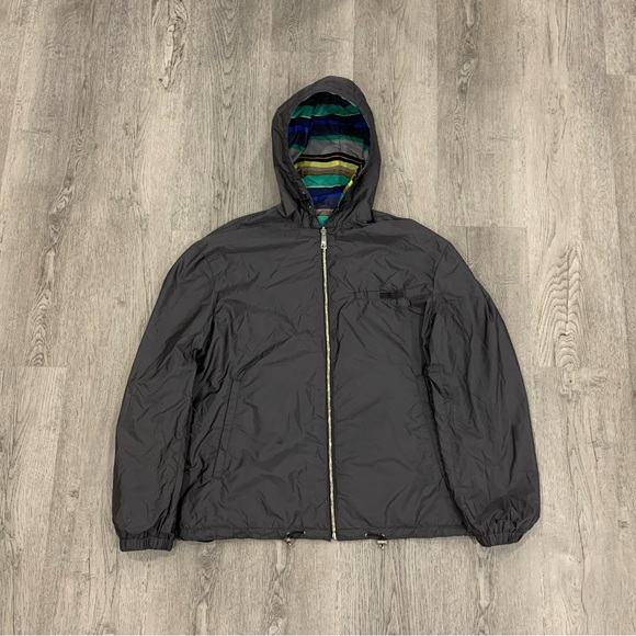 Men’s PRADA Stripe Nylon Reversible Jacket FW18 Size Medium GENUINE - Picture 10 of 13